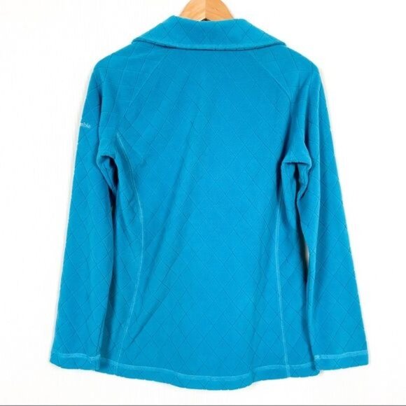 Columbia 1/4 Zip Pullover Sweatshirt Womens Medium Blue Long Sleeve Quarter Zip - Picture 4 of 7